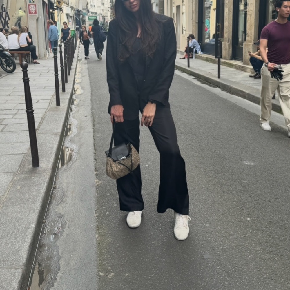 Anine Bing Black Silk Pants